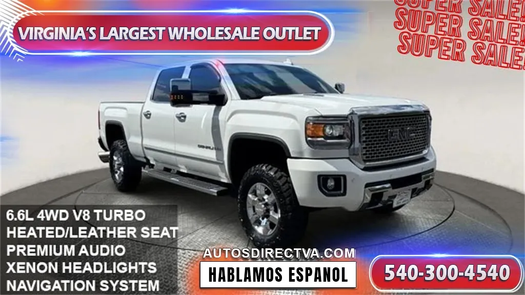White 2016 GMC Sierra 3500HD Denali for sale in Fredericksburg, VA