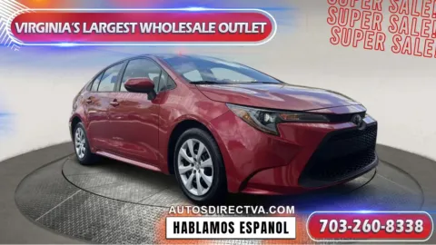 Red 2021 Toyota Corolla LE for sale in Manassas, VA