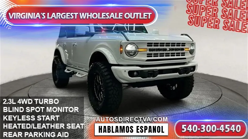 White 2023 Ford Bronco Outer Banks for sale in Fredericksburg, VA