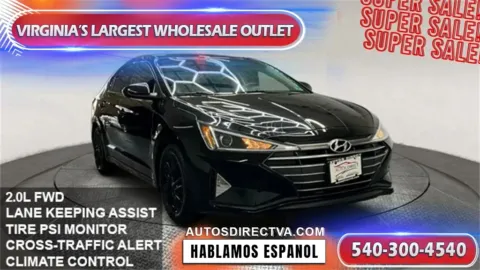 Black 2020 Hyundai Elantra SEL for sale in Manassas, VA