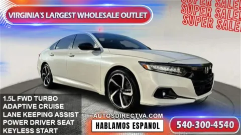 White 2022 Honda Accord Sport for sale in Manassas, VA