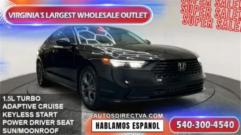 Black 2023 Honda Accord EX for sale in Manassas, VA