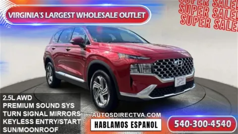 Red 2022 Hyundai Santa Fe SEL for sale in Manassas, VA