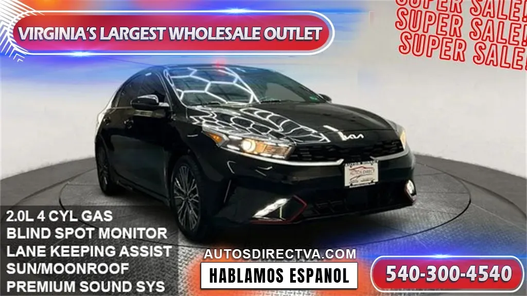 Black 2022 Kia Forte GT-Line for sale in Fredericksburg, VA
