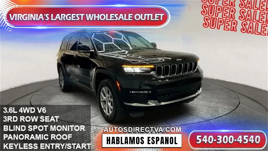 Black 2022 Jeep Grand Cherokee L Limited for sale in Manassas, VA