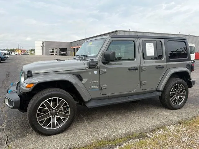 Gray 2023 Jeep Wrangler Sahara 4xe for sale in Maryville, MO