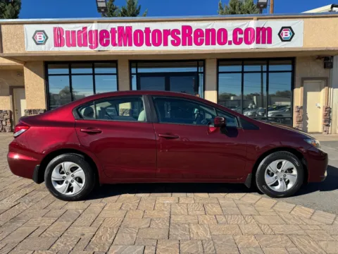 Red 2014 Honda Civic LX for sale in Reno, NV