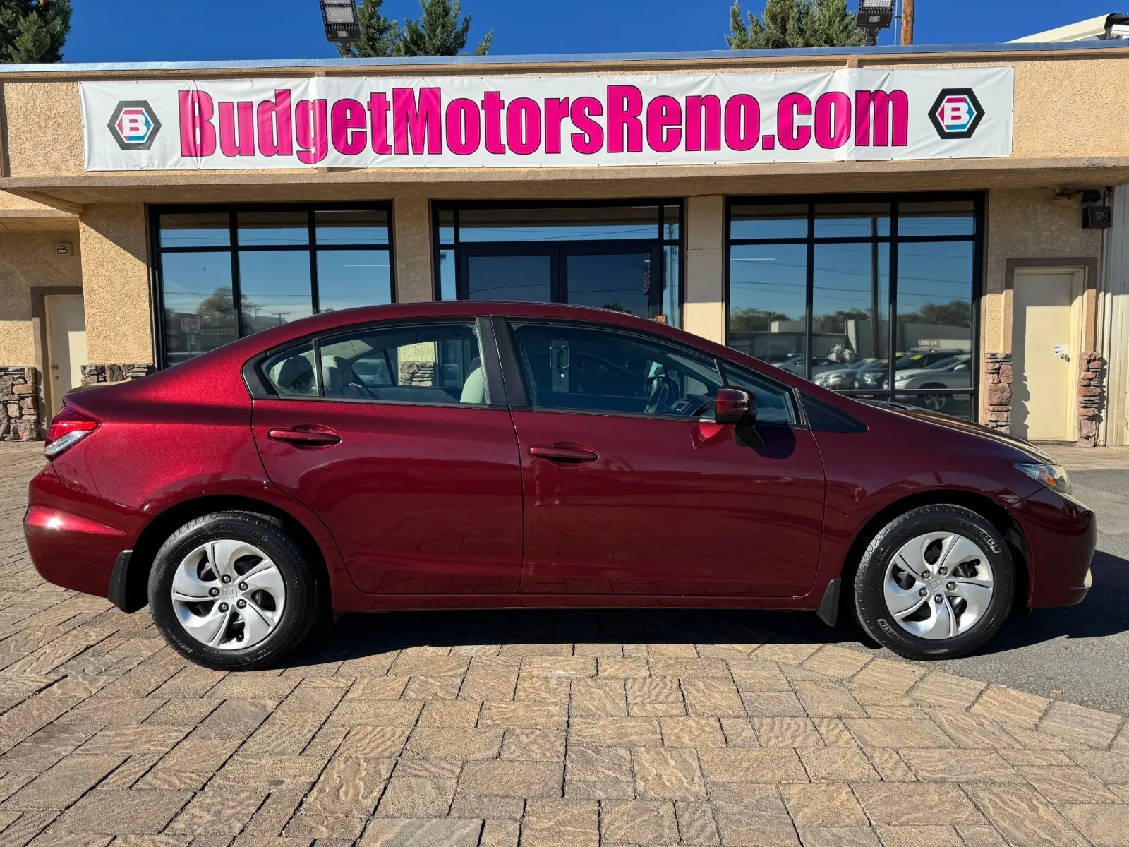 Red 2014 Honda Civic LX for sale in Reno, NV