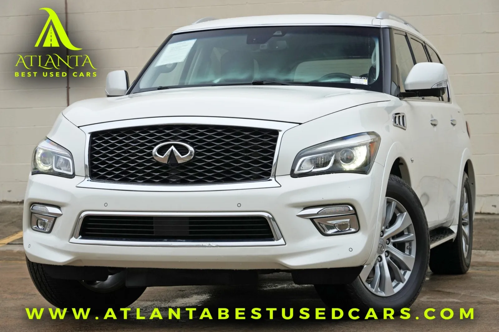 White 2017 INFINITI QX80 w/ Driver Assist Package for sale in Peachtree Corners, GA