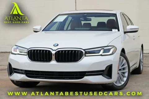 White 2021 BMW 5 Series 530i w/ Convenience & Parking Assist Packages for sale in Peachtree Corners, GA