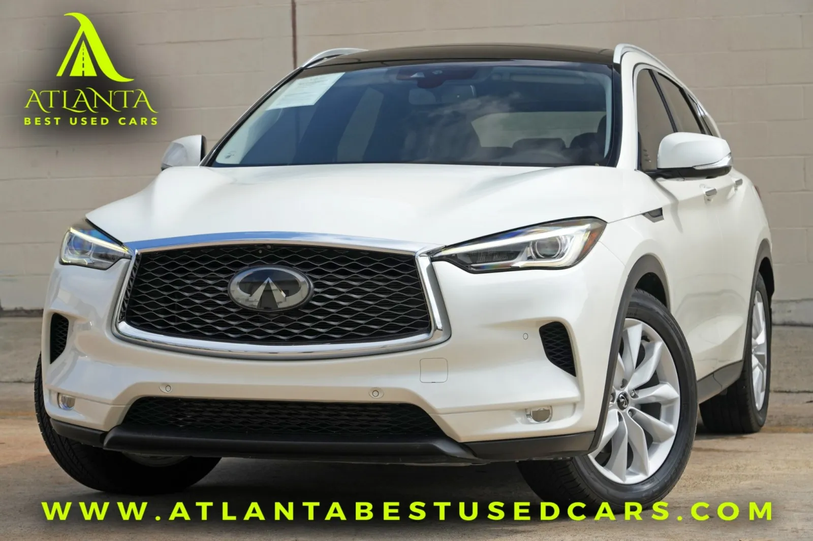 White 2019 INFINITI QX50 ESSENTIAL w/ Proassist Packages for sale in Peachtree Corners, GA