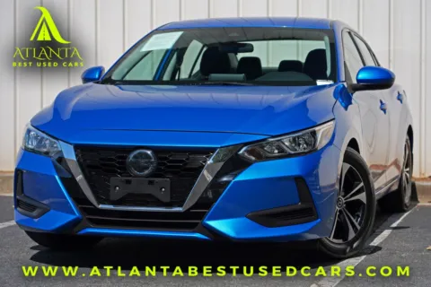 Blue 2021 Nissan Sentra SV for sale in Peachtree Corners, GA