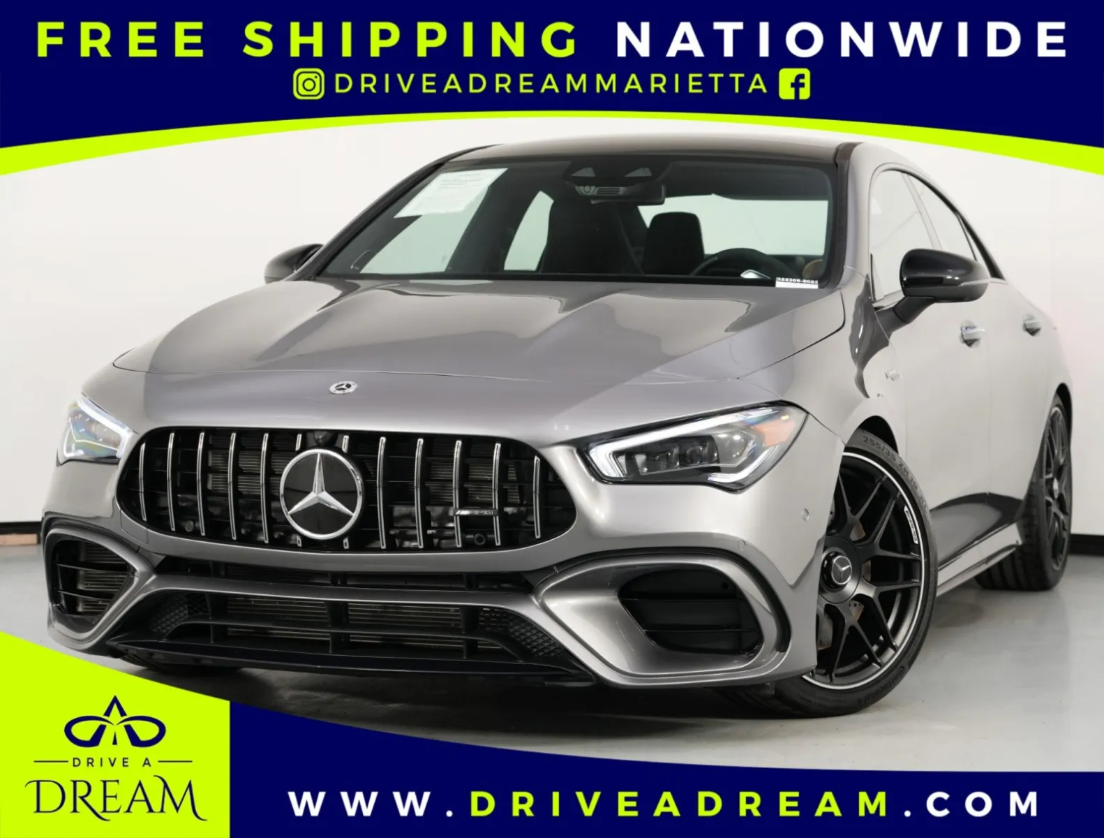 Gray 2022 Mercedes-Benz CLA AMG CLA 45 w/ AMG Night & Parking Assist Packages for sale in Marietta, GA