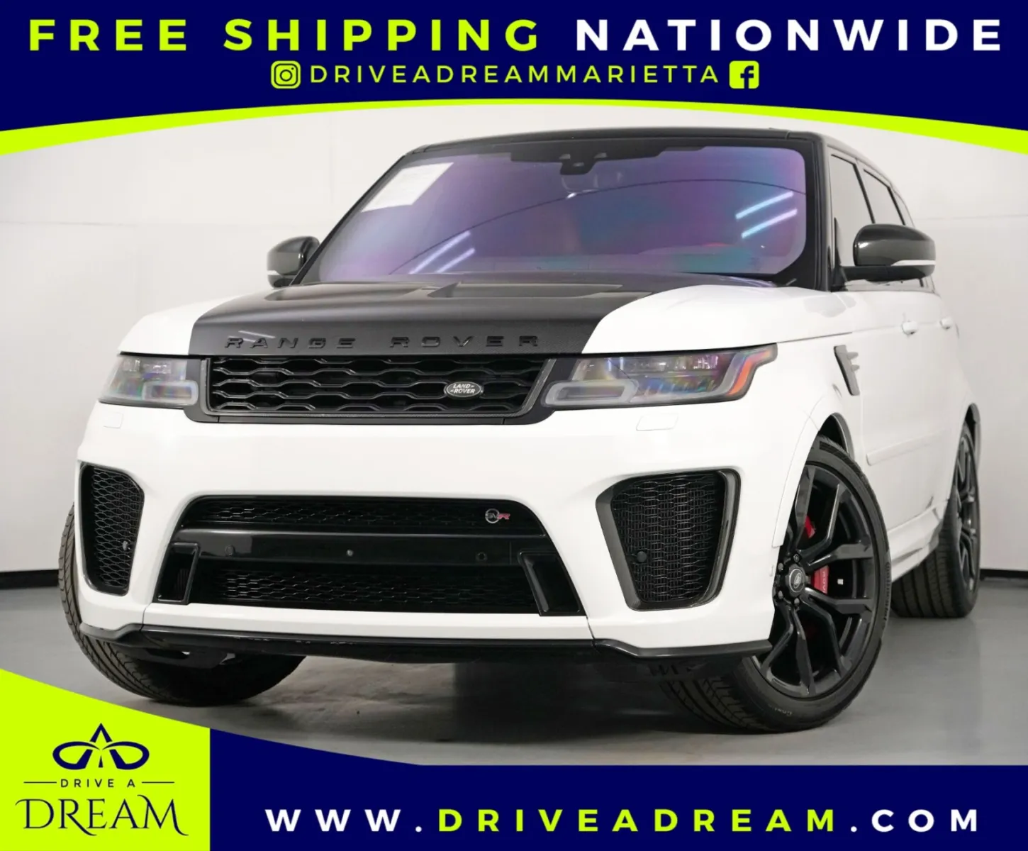 White 2019 Land Rover Range Rover Sport SVR w/ Driver Pro Package for sale in Marietta, GA