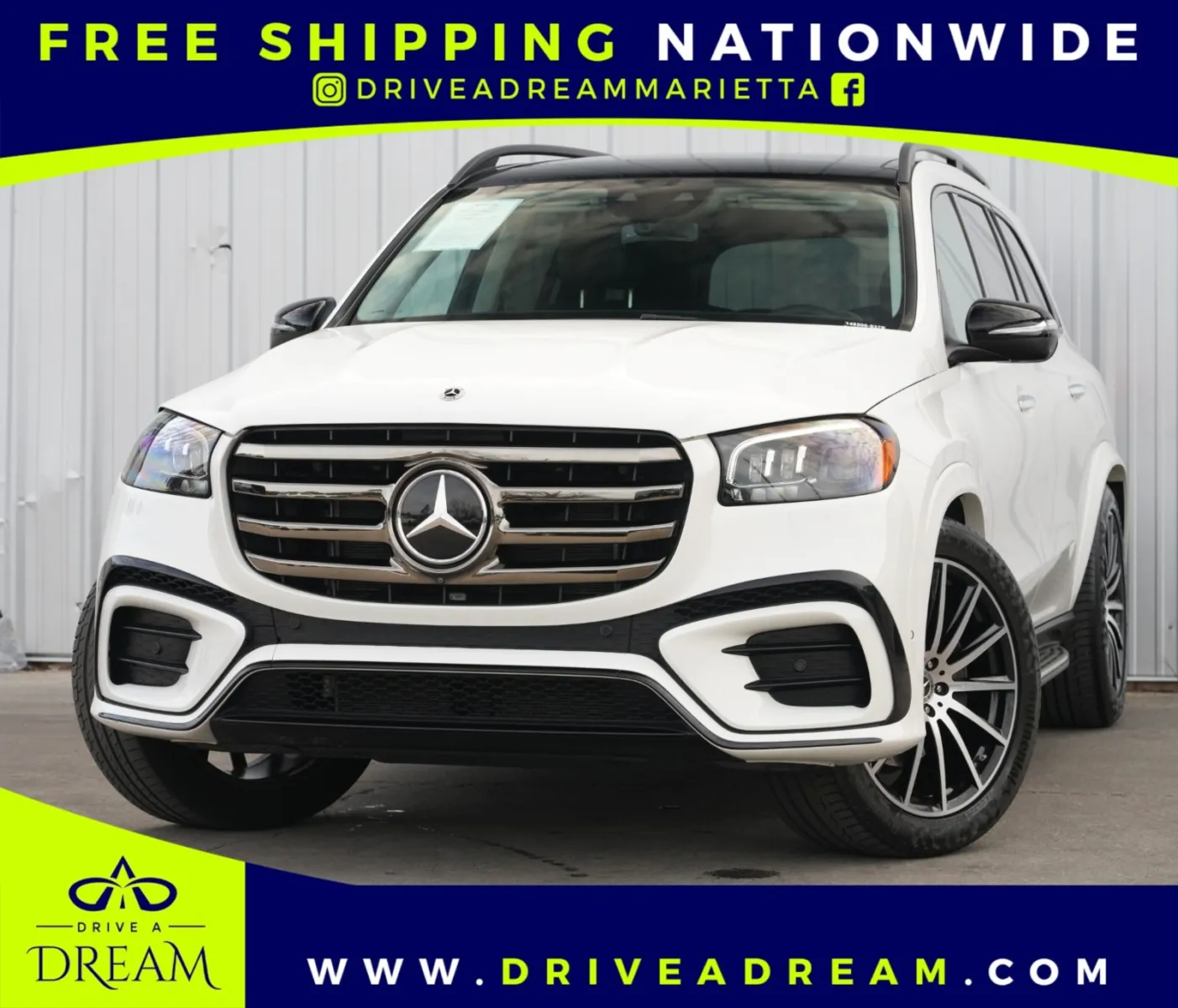 White 2024 Mercedes-Benz GLS 580 w/ Night Package for sale in Marietta, GA