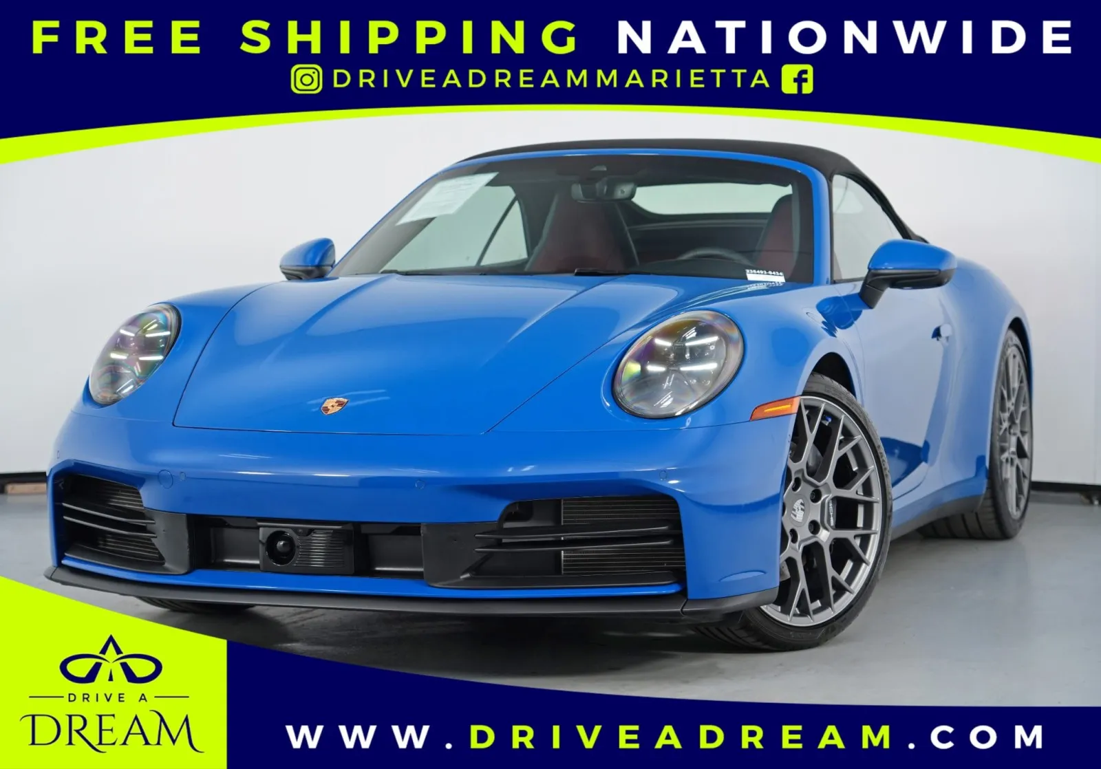 Blue 2025 Porsche 911 Carrera Cabriolet w/ Premium Package for sale in Marietta, GA