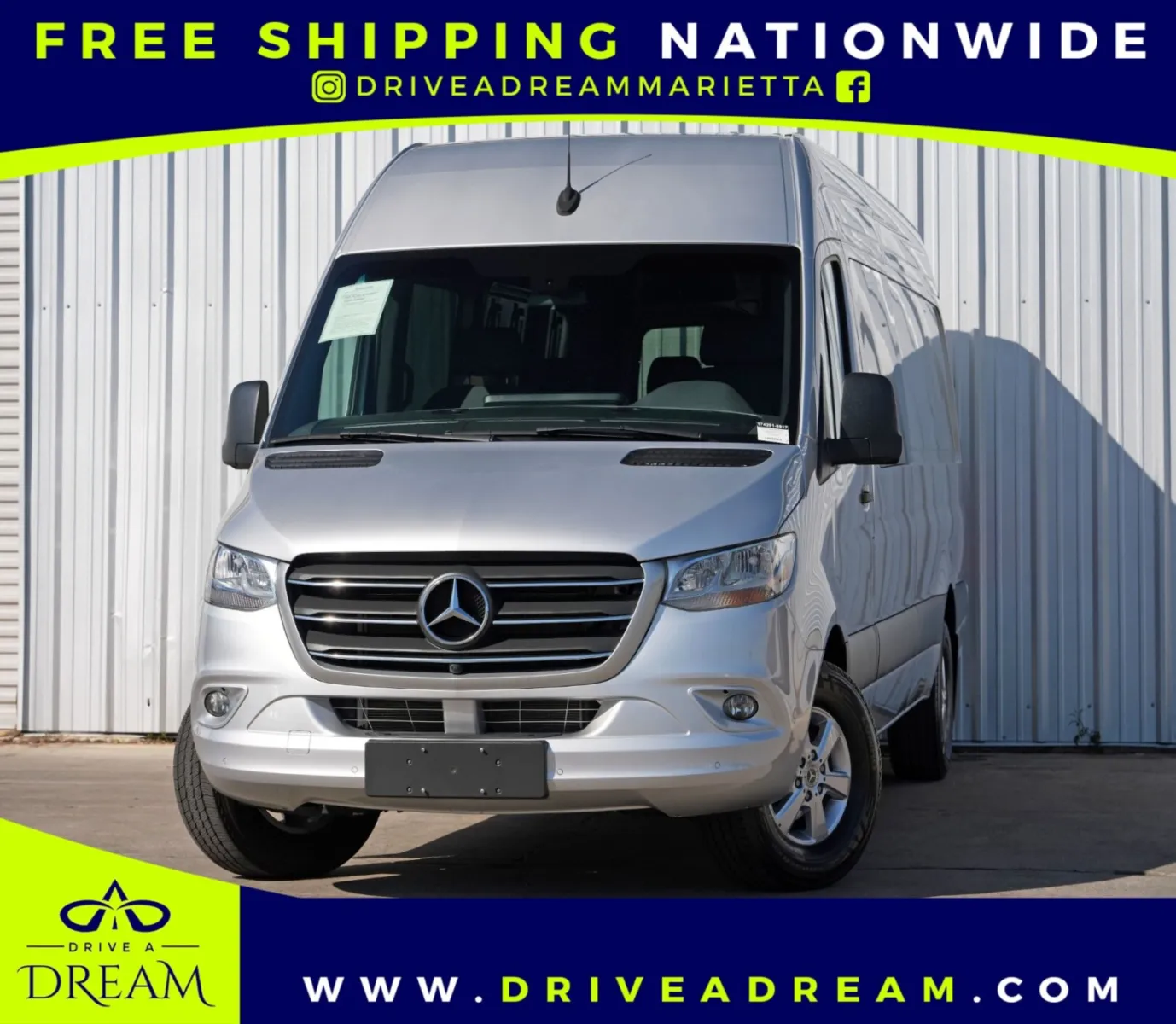 Silver 2024 Mercedes-Benz Sprinter Crew Van w/ Driver Convenience Package for sale in Marietta, GA