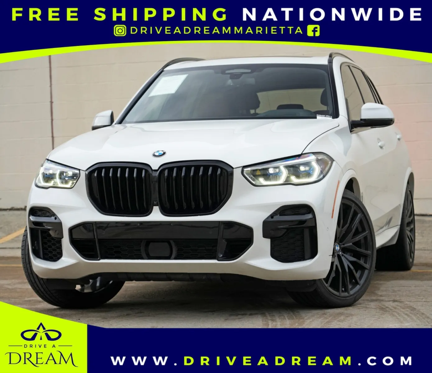 White 2023 BMW X5 xDrive40i w/ Executive, M Sport & Driving Assist Packages for sale in Marietta, GA