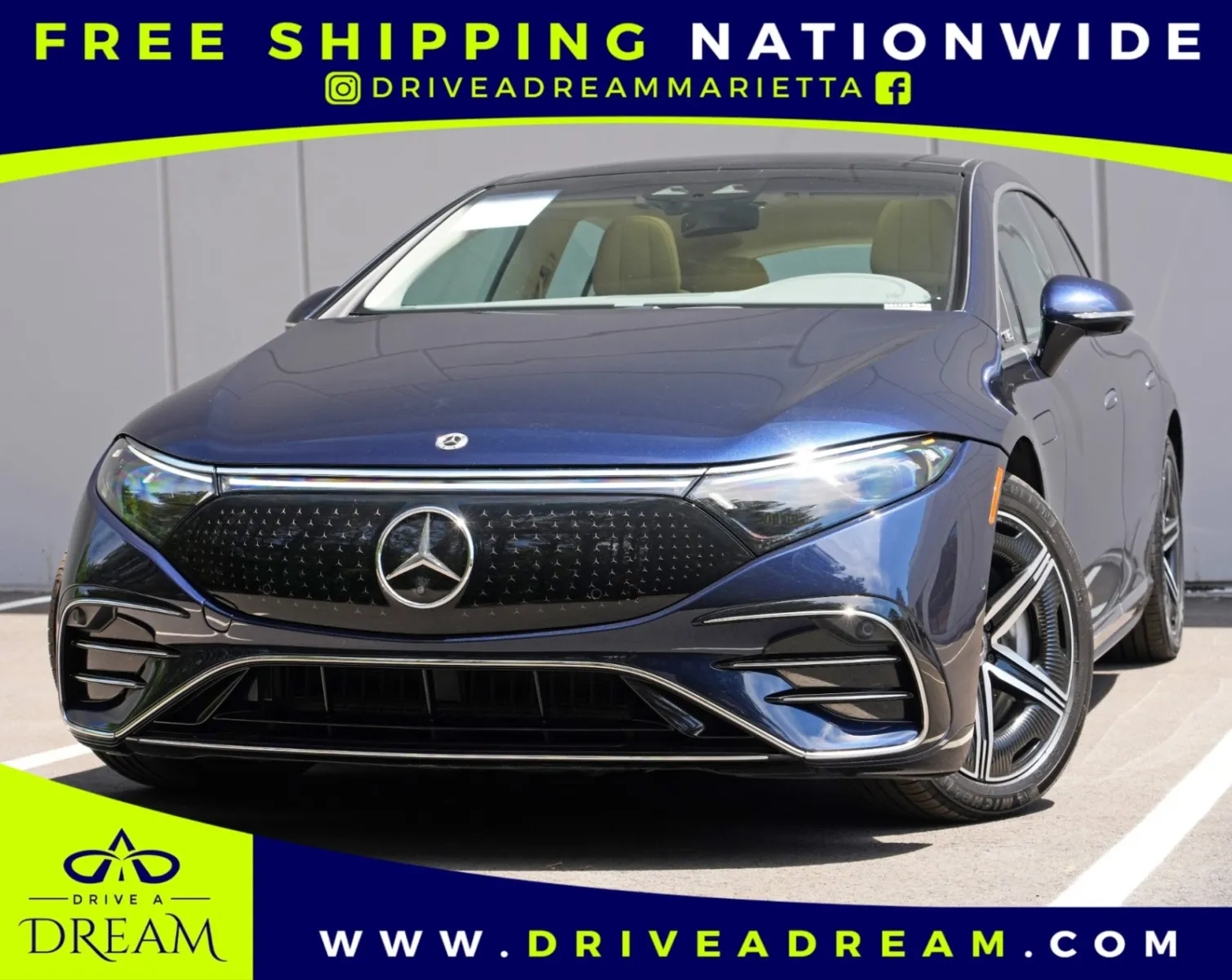 Blue 2023 Mercedes-Benz EQS 580 for sale in Marietta, GA