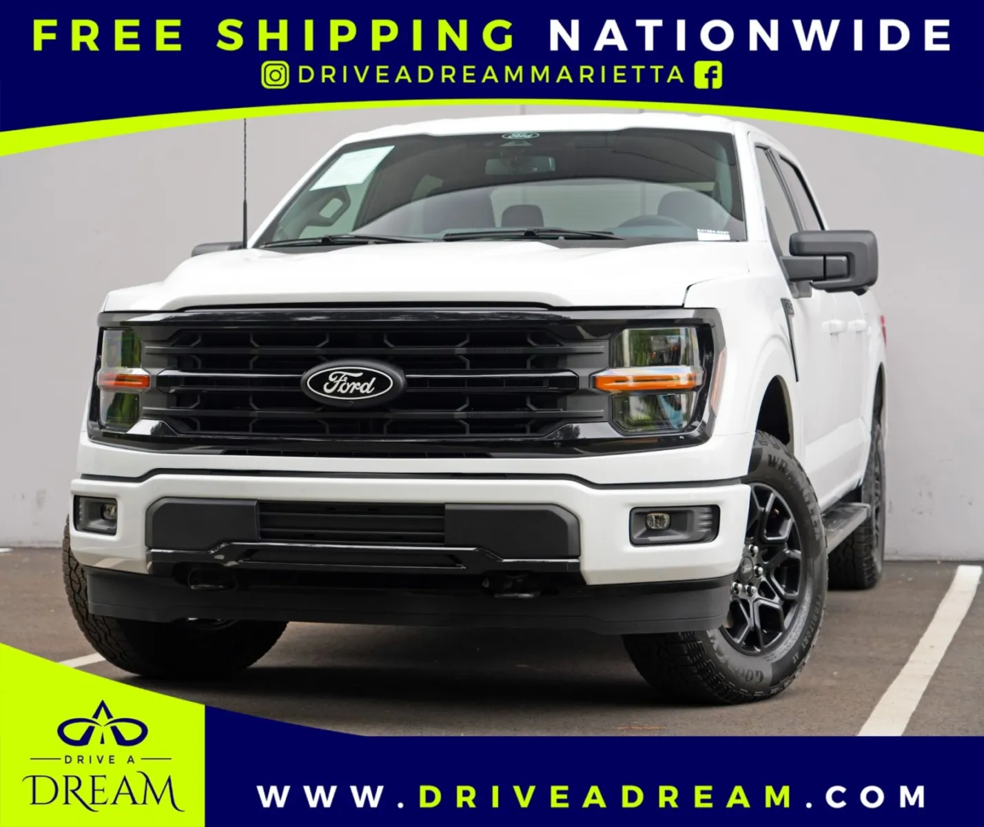 White 2024 Ford F-150 XLT w/ Black Appearance Package for sale in Marietta, GA