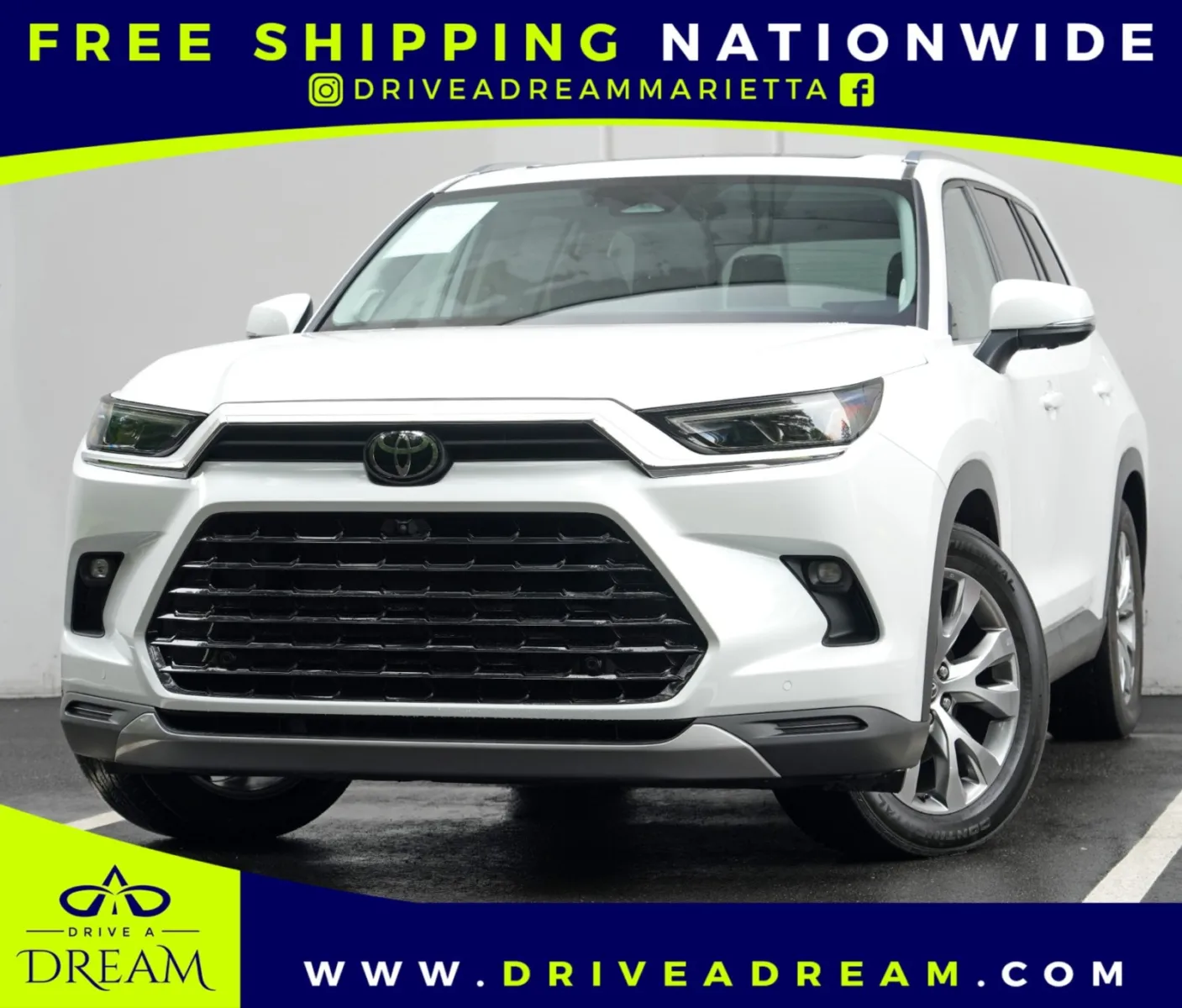 White 2024 Toyota Grand Highlander Limited for sale in Marietta, GA
