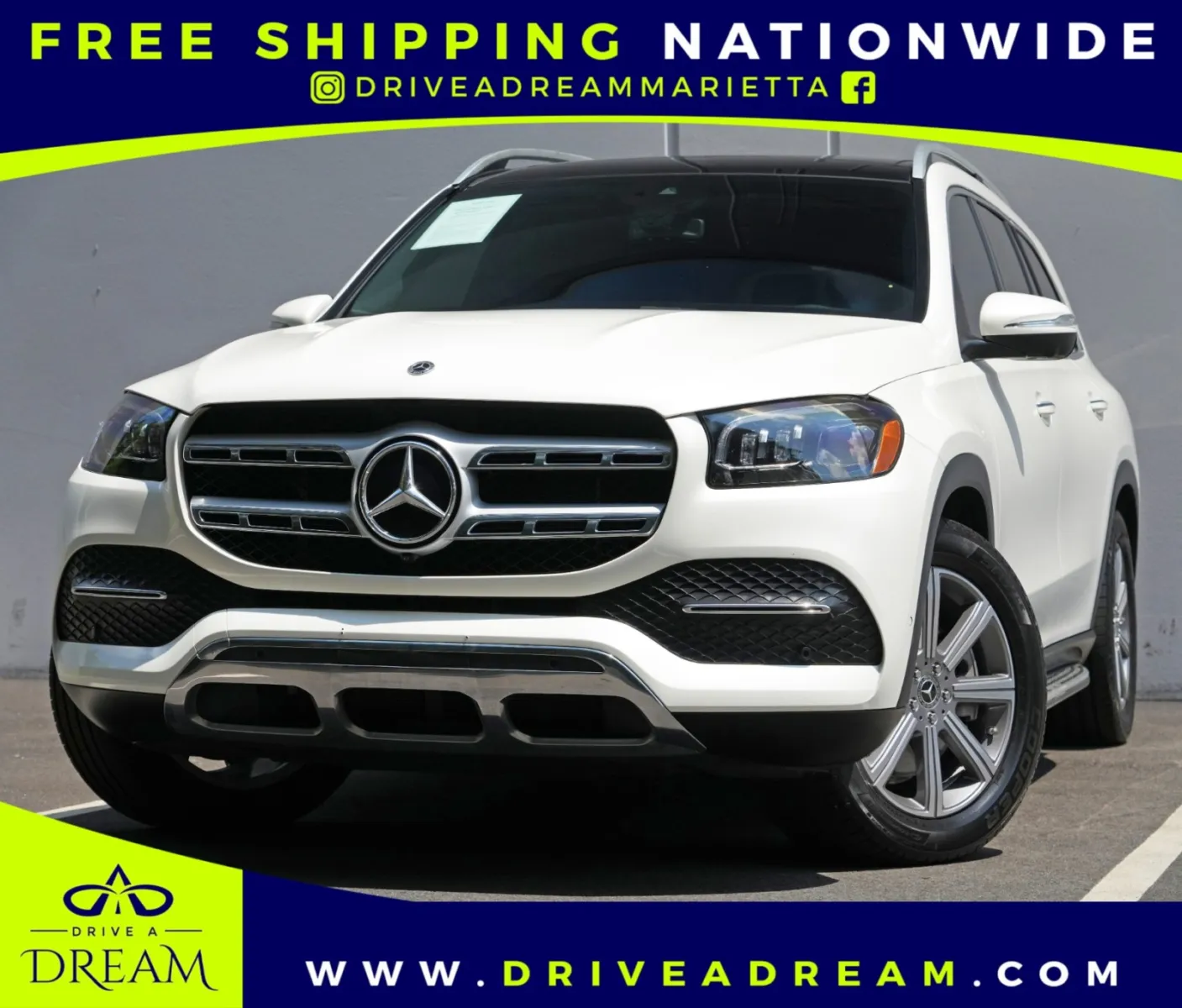 White 2022 Mercedes-Benz GLS 450 w/ Warmth & Comfort Package for sale in Marietta, GA