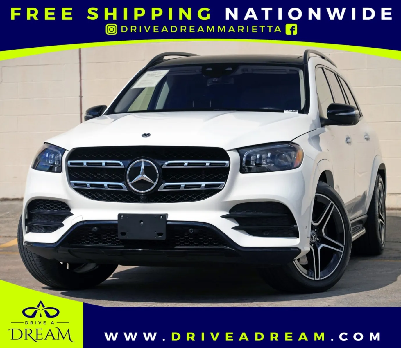 White 2023 Mercedes-Benz GLS 580 w/ Driver Assist & Night Packages for sale in Marietta, GA