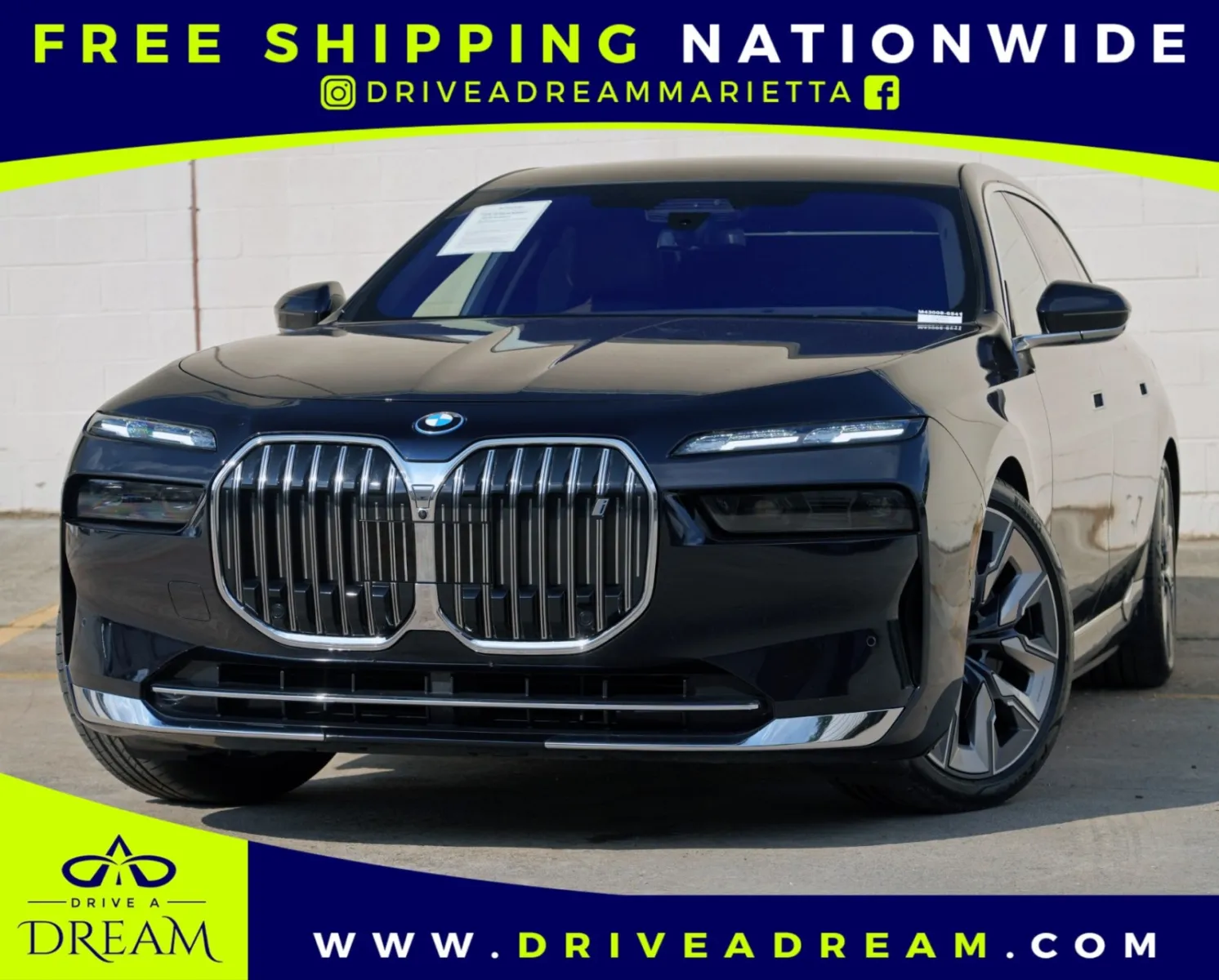 Black 2023 BMW i7 xDrive60 w/ Executive, Driving & Parking Assist Packages for sale in Marietta, GA