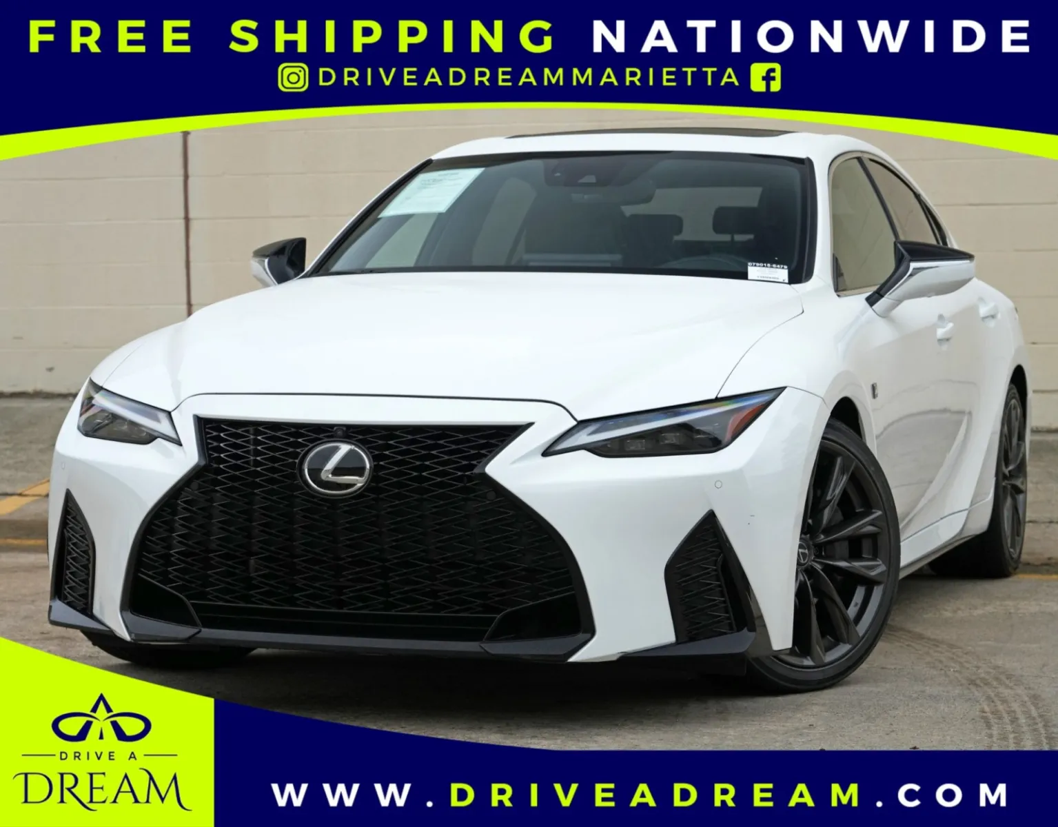 White 2024 Lexus IS 350 F SPORT w/ Navigation Package for sale in Marietta, GA