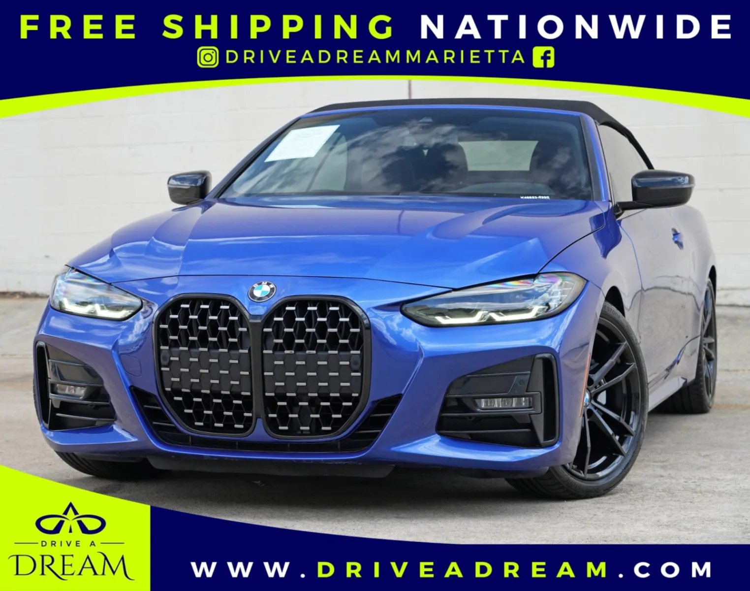 Blue 2022 BMW 4 Series 430i w/ M Sport & Shadowline Packages for sale in Marietta, GA