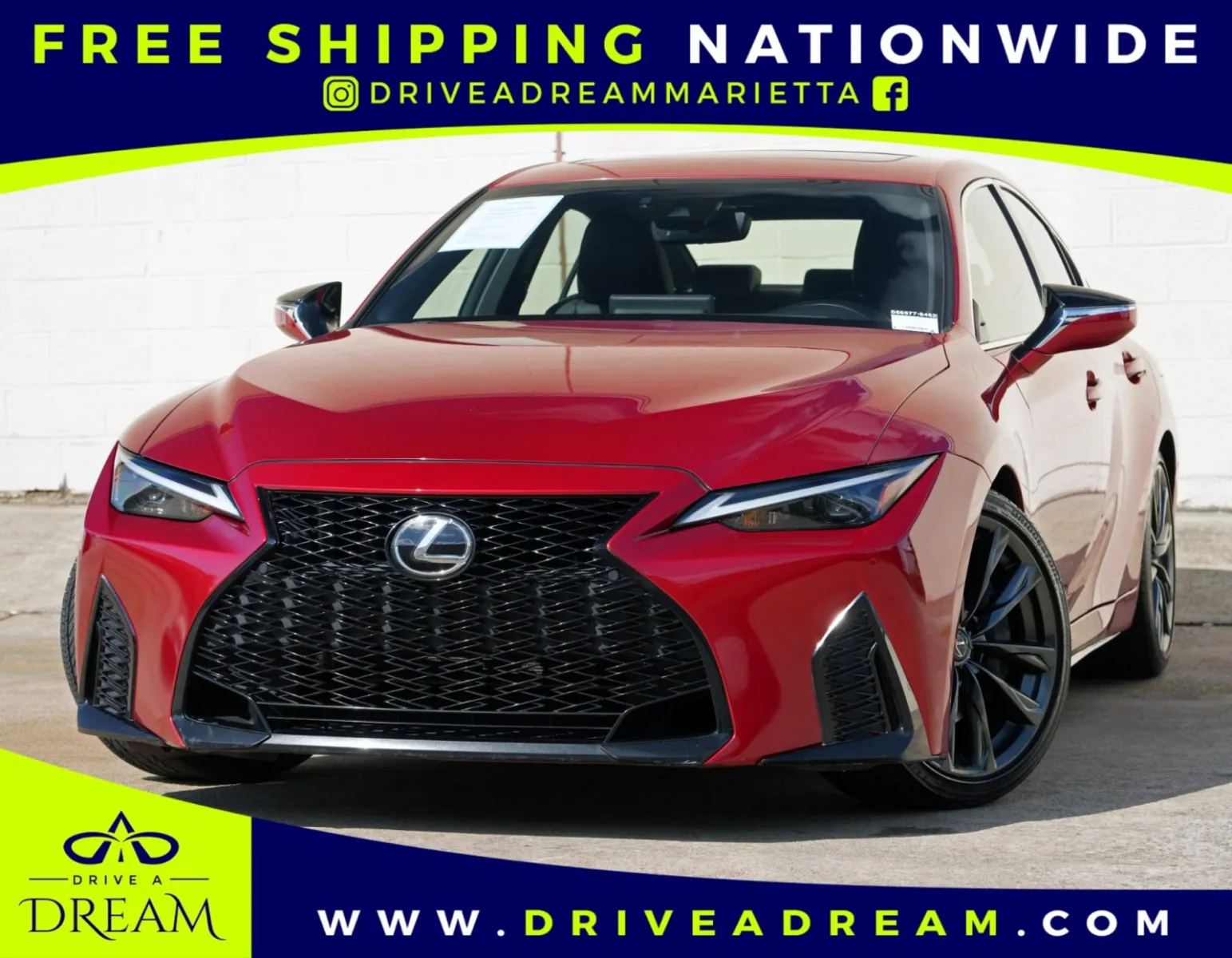Red 2022 Lexus IS 350 F SPORT for sale in Marietta, GA