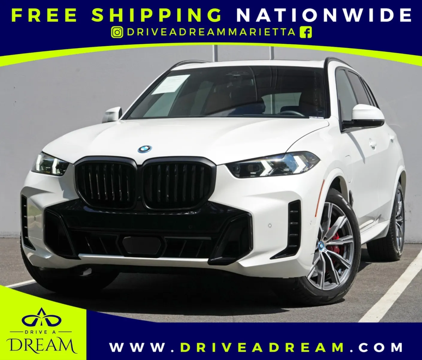 White 2025 BMW X5 xDrive50e w/ M Sport, Executive & Driving Assist Packages for sale in Marietta, GA