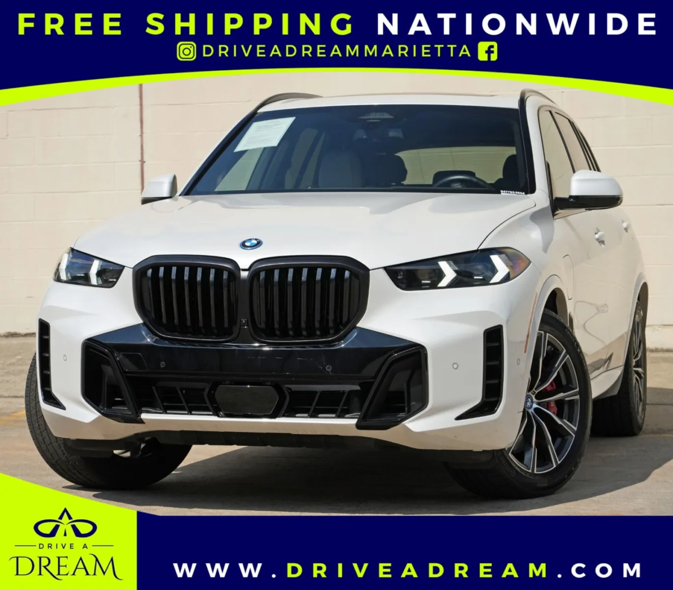 White 2024 BMW X5 xDrive50e w/ M Sport, Premium & Parking Assist Packages for sale in Marietta, GA