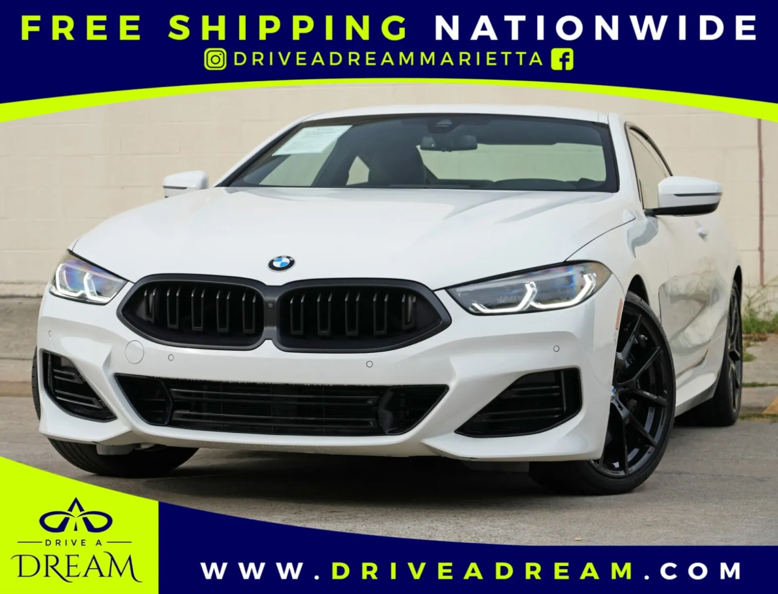 White 2024 BMW 8 Series 840i w/ M Sport & Driving Assist Packages for sale in Marietta, GA