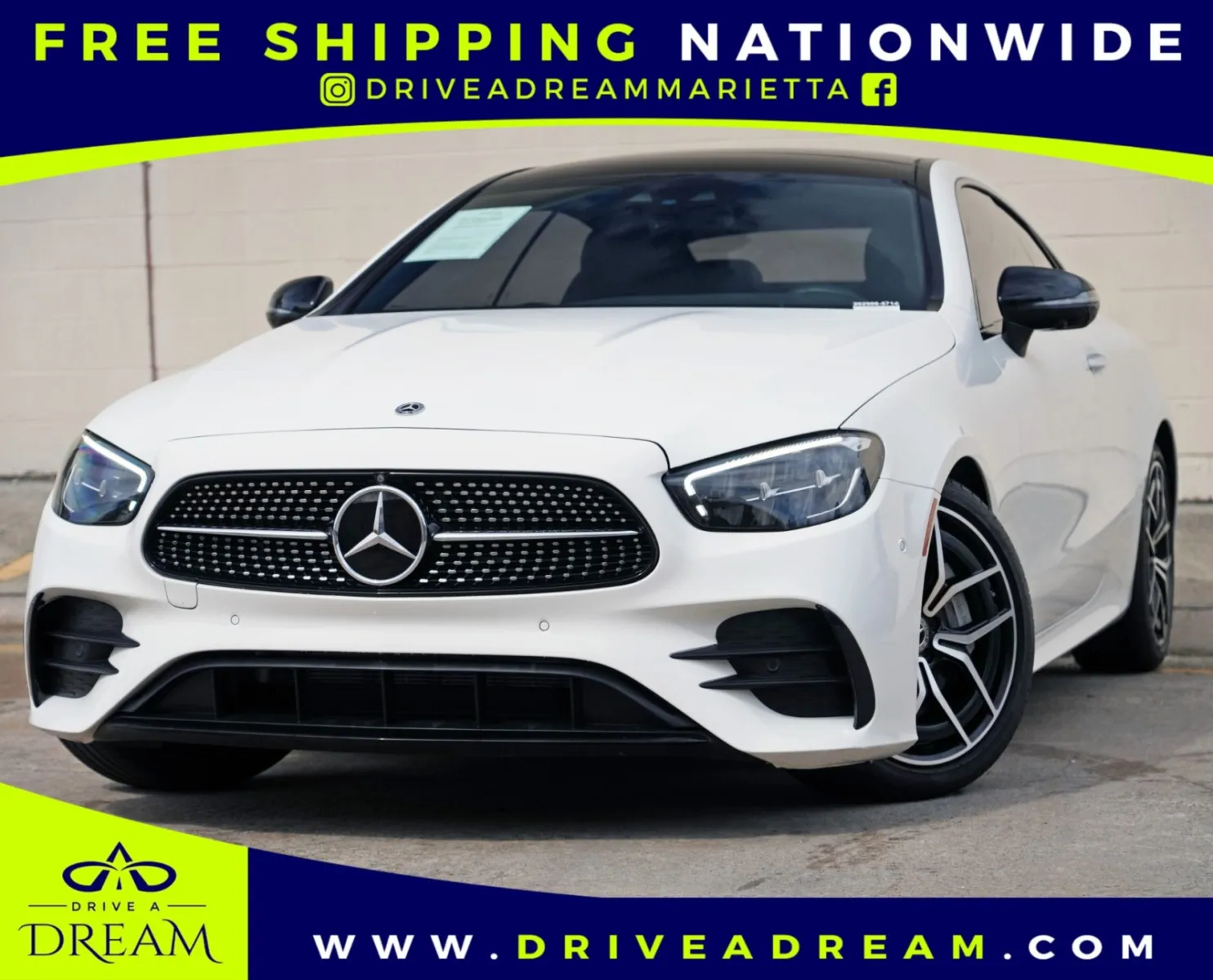 White 2023 Mercedes-Benz E-Class E 450 w/ AMG Line & Driver Assist Packages for sale in Marietta, GA