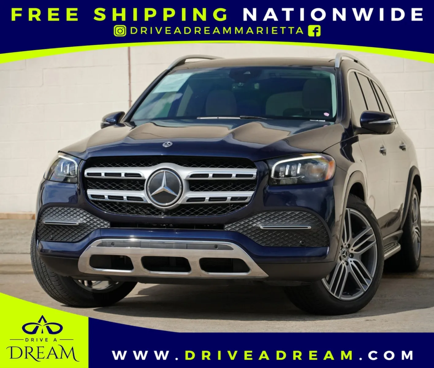 Blue 2022 Mercedes-Benz GLS 450 for sale in Marietta, GA