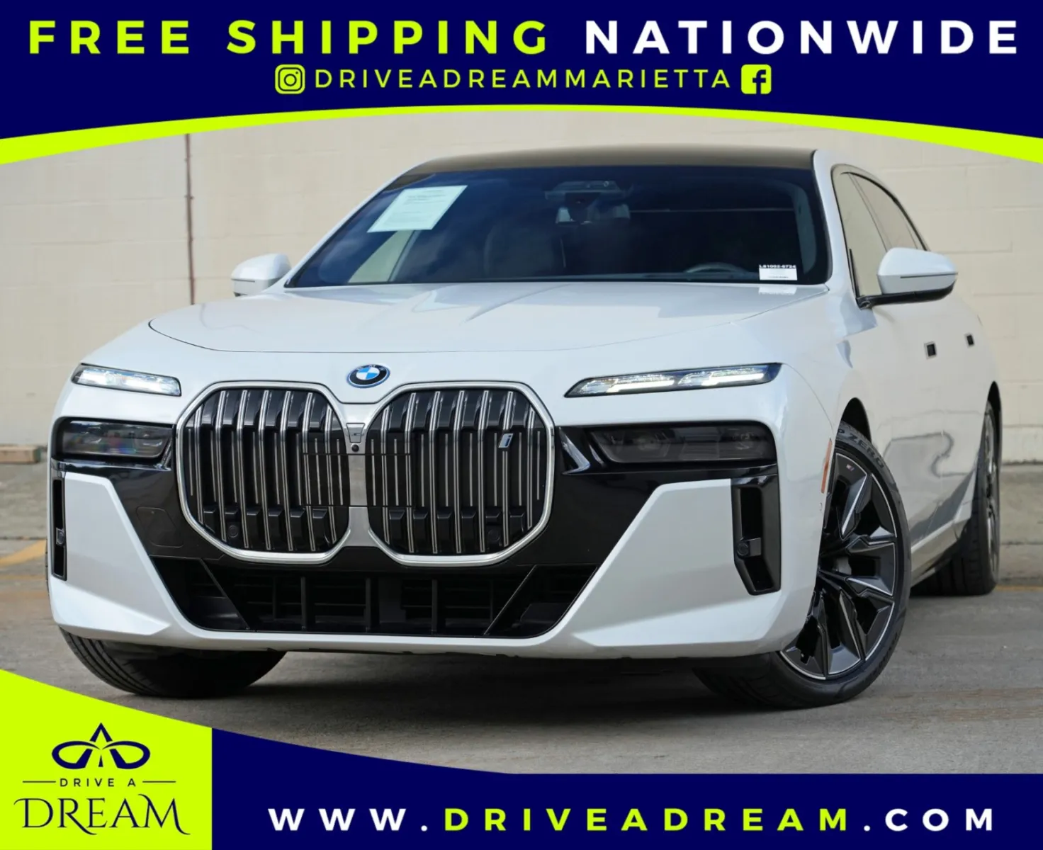 White 2023 BMW i7 xDrive60 w/ Executive, M Sport & Driving Assist Packages for sale in Marietta, GA