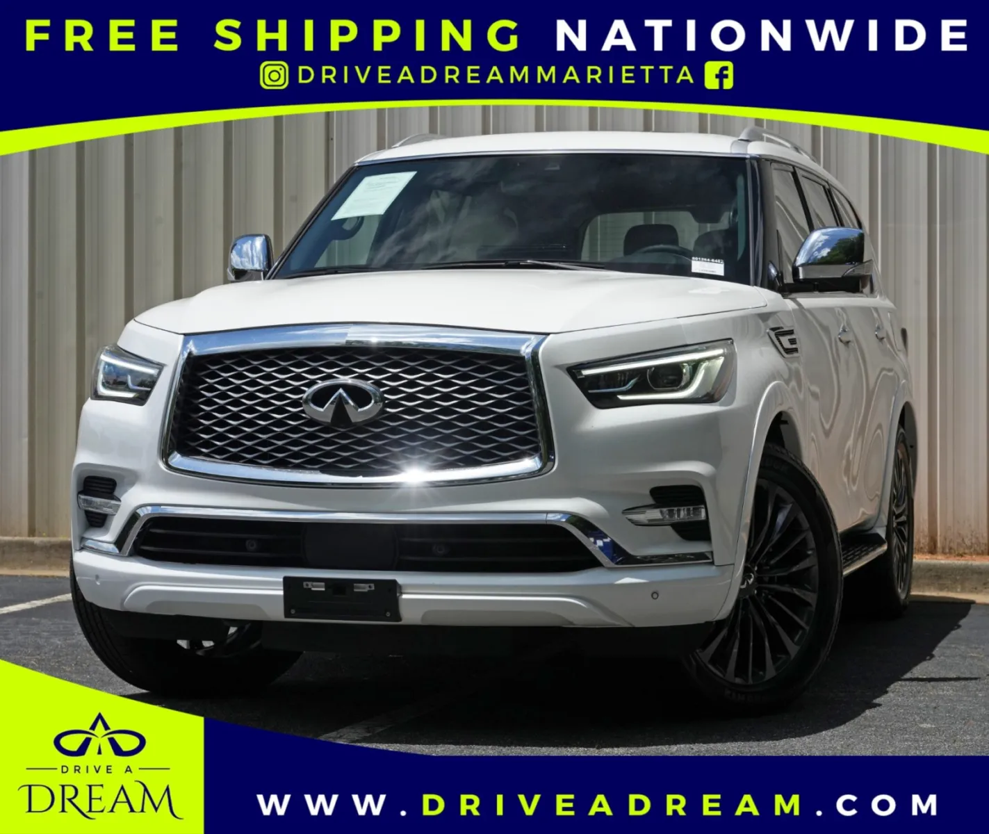 White 2024 INFINITI QX80 SENSORY for sale in Marietta, GA