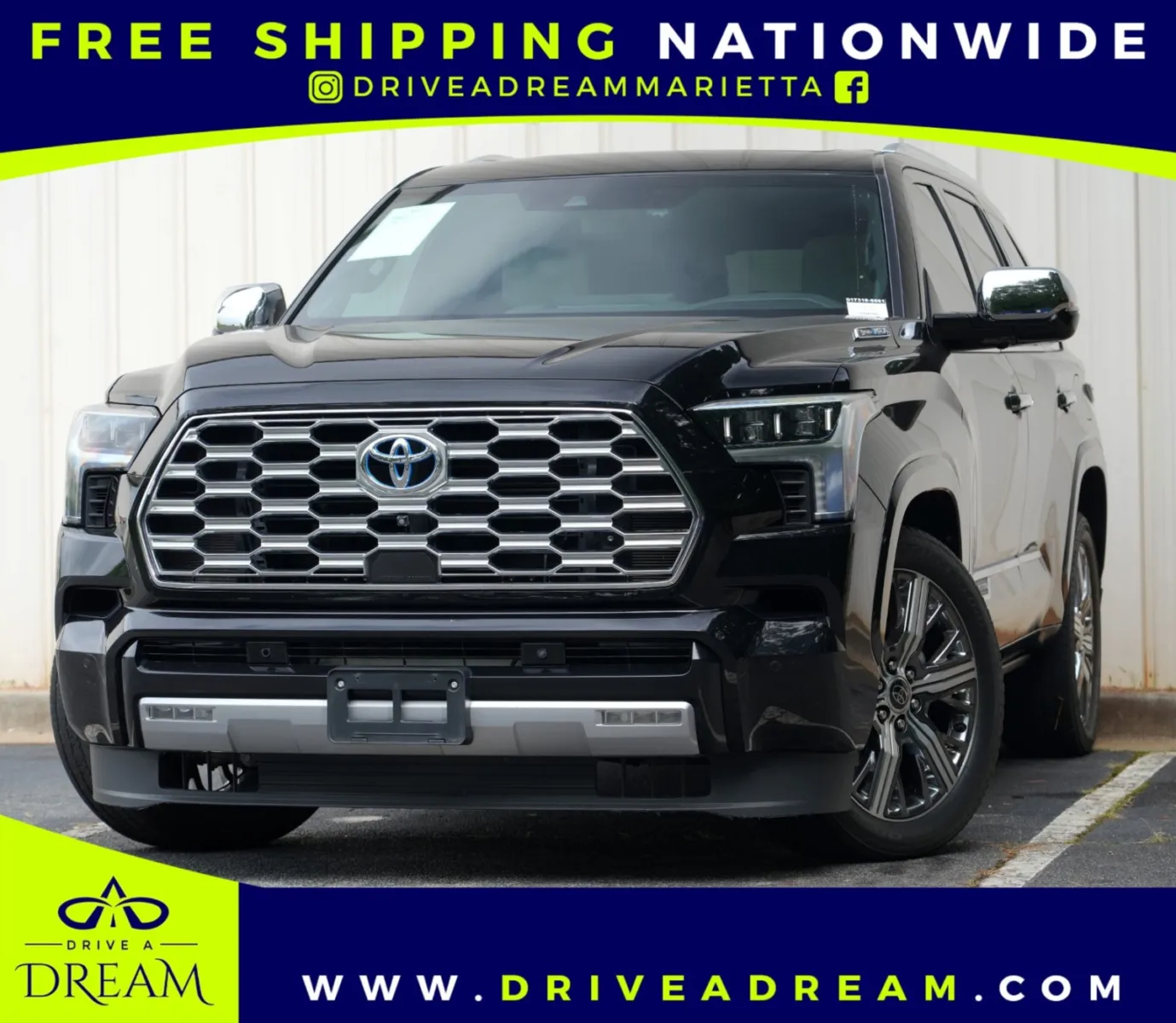 Black 2023 Toyota Sequoia Capstone for sale in Marietta, GA
