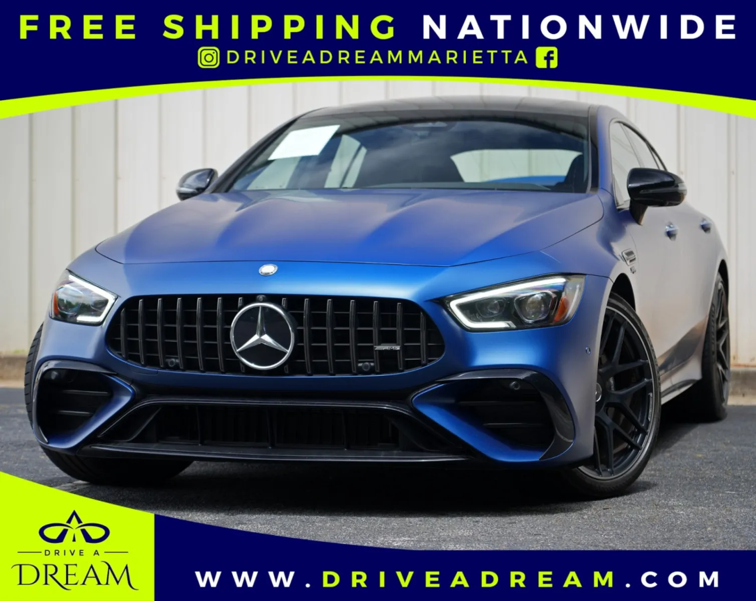 Blue 2024 Mercedes-Benz AMG GT 53 w/ AMG Night Package for sale in Marietta, GA