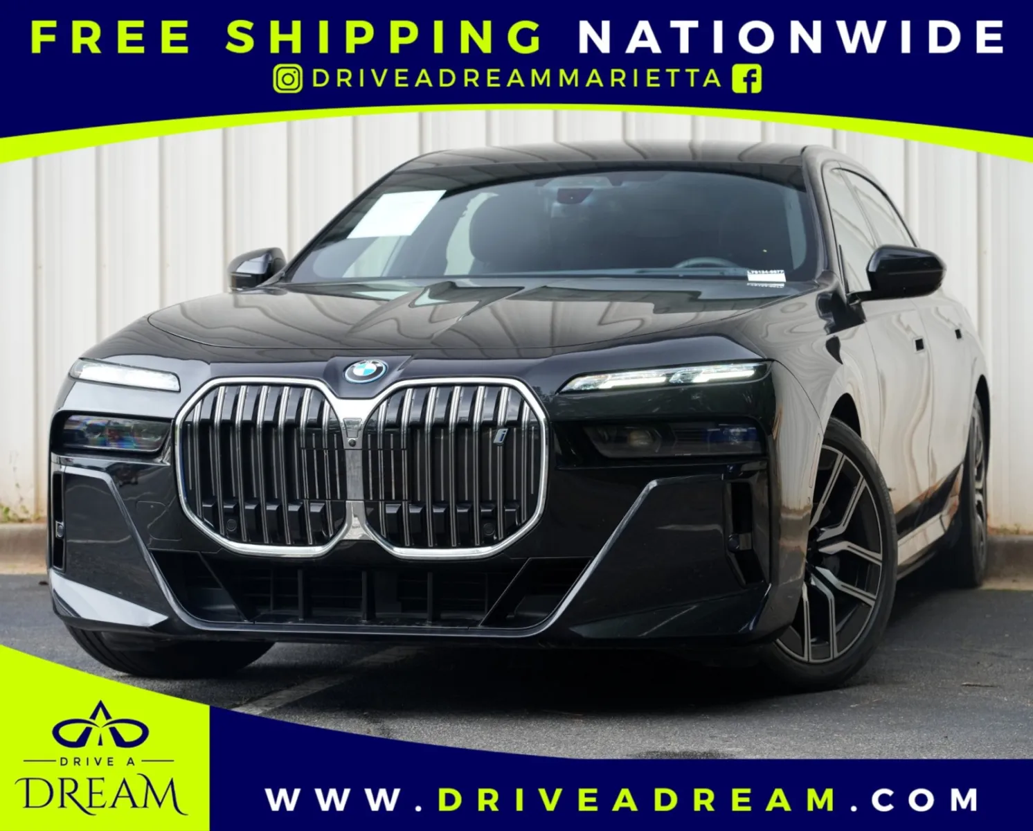 Black 2023 BMW i7 xDrive60 w/ M Sport, Executive & Parking Assist Packages for sale in Marietta, GA