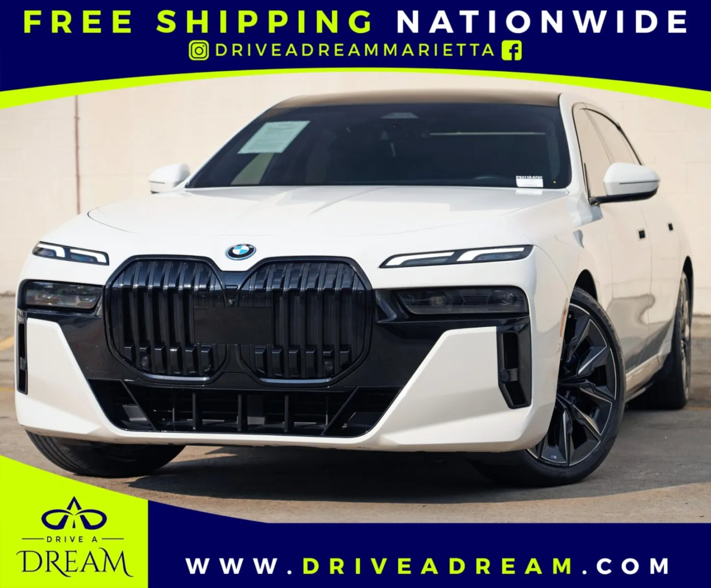 White 2024 BMW i7 xDrive60 w/ Premium & M Sport Packages for sale in Marietta, GA