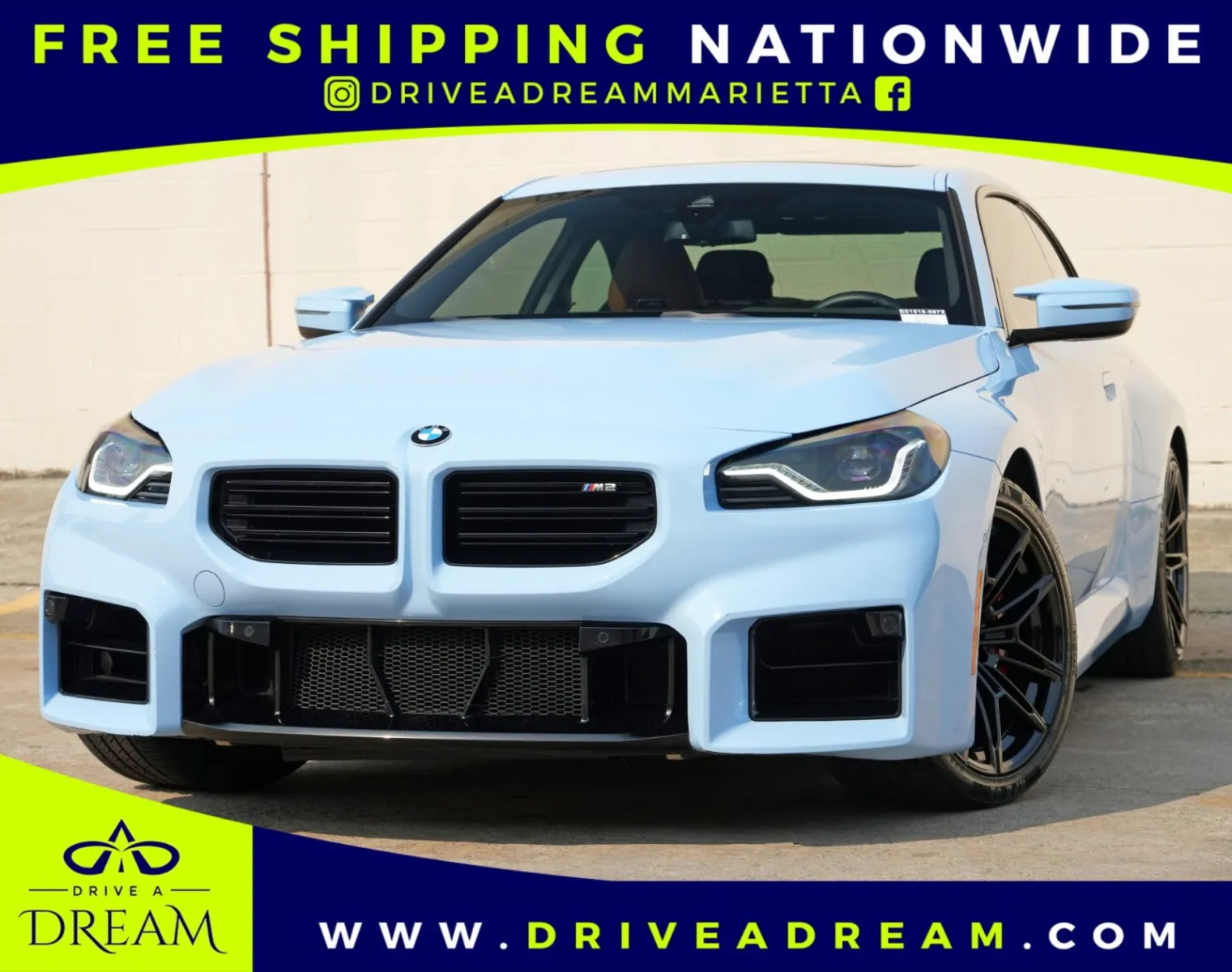 Blue 2024 BMW M2 w/ Shadowline Package for sale in Marietta, GA