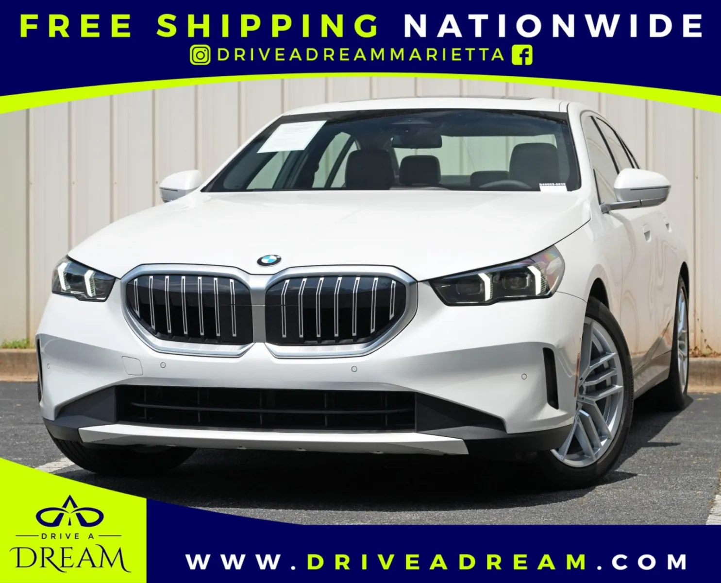 White 2024 BMW 5 Series 540i xDrive w/ Convenience Package for sale in Marietta, GA