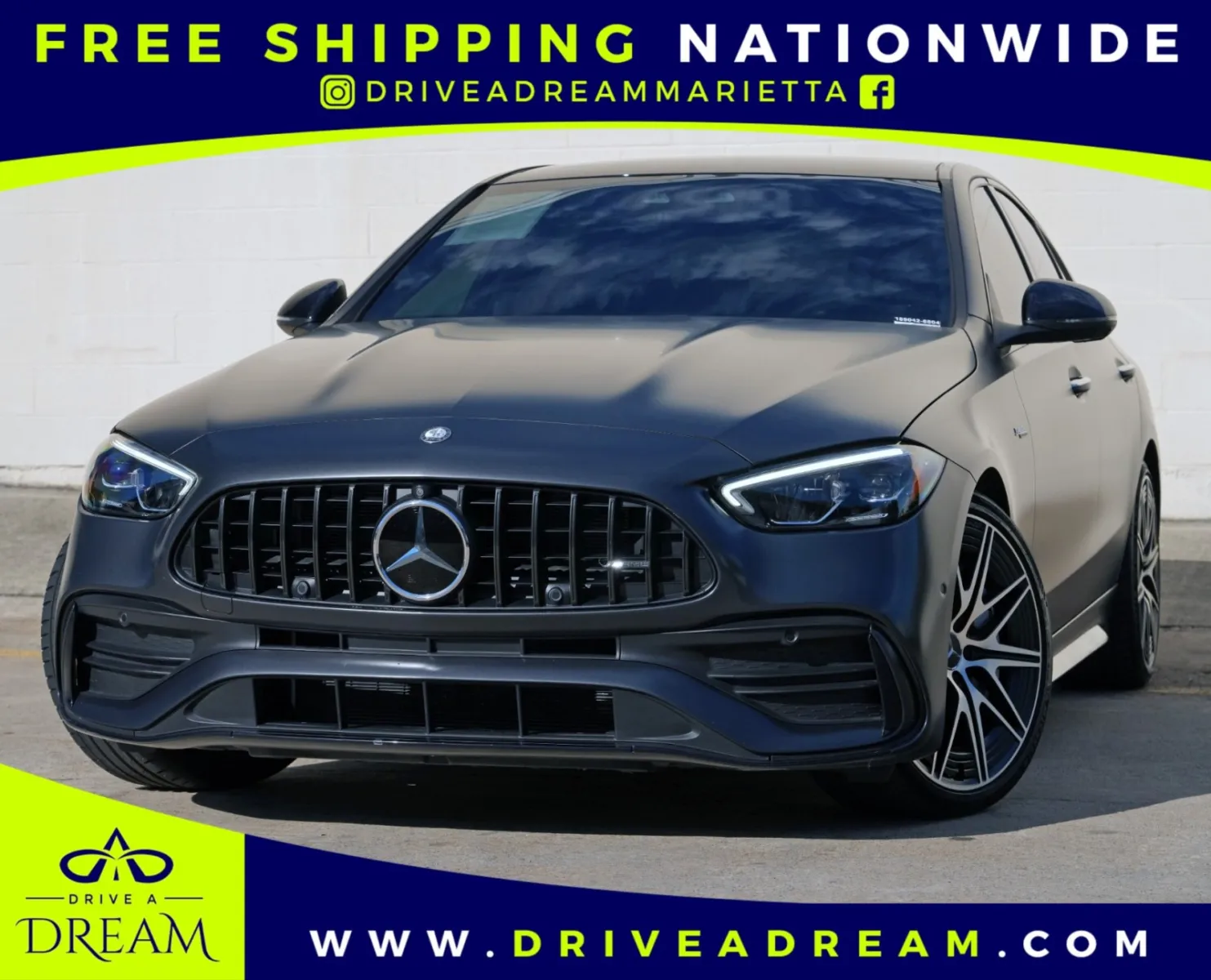 Gray 2024 Mercedes-Benz C-Class AMG C 43 w/ Driver Assist & AMG Night Packages for sale in Marietta, GA