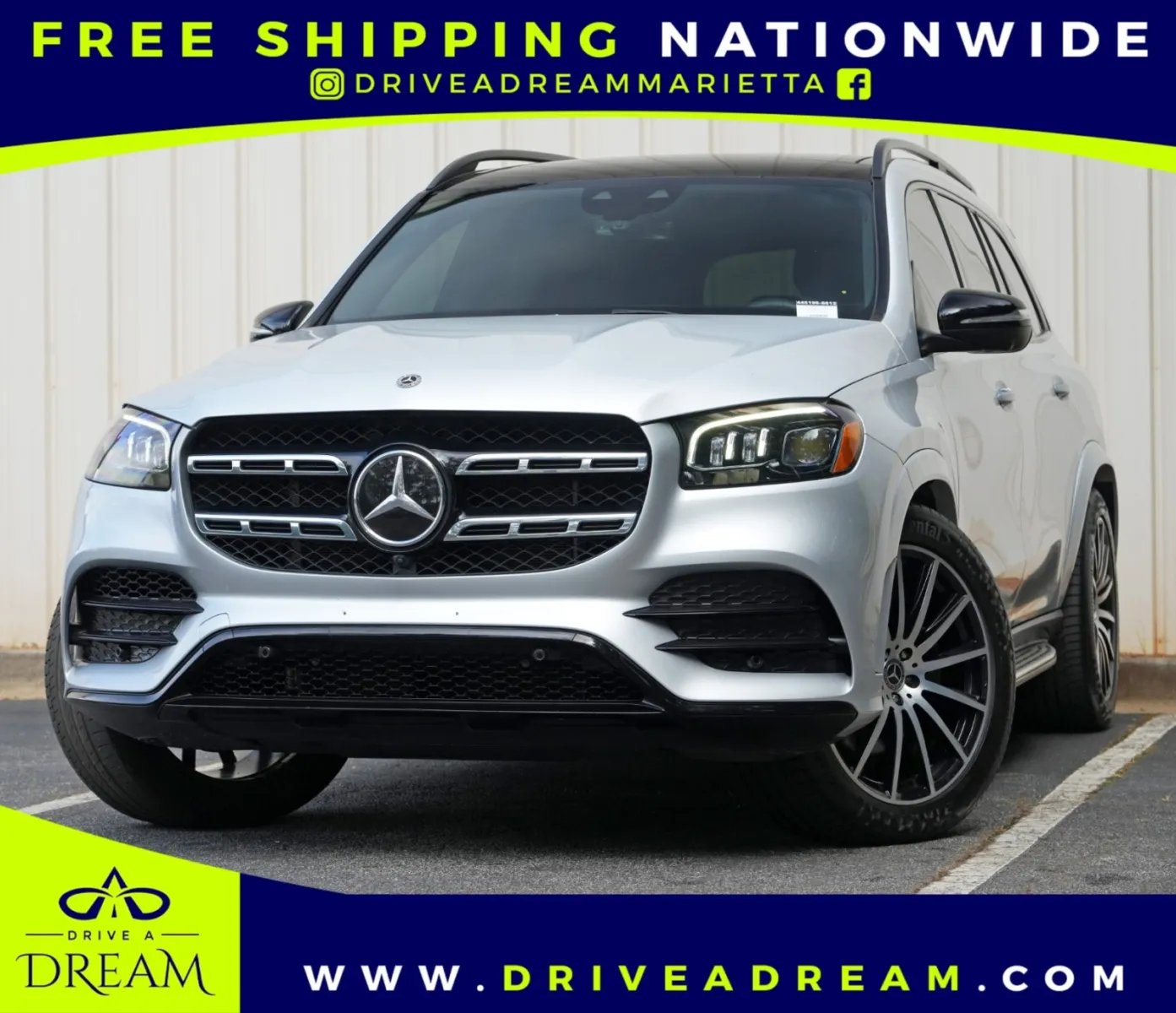 Silver 2021 Mercedes-Benz GLS 580 w/ Driver Assist & Night Packages for sale in Marietta, GA