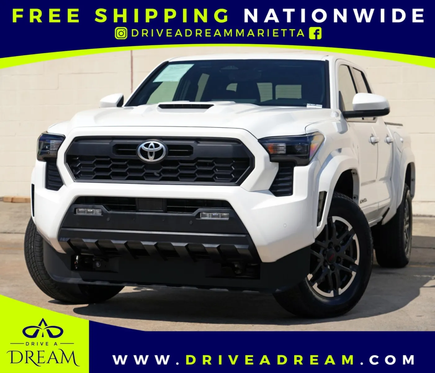 White 2024 Toyota Tacoma TRD Sport w/ Upgrade Package for sale in Marietta, GA