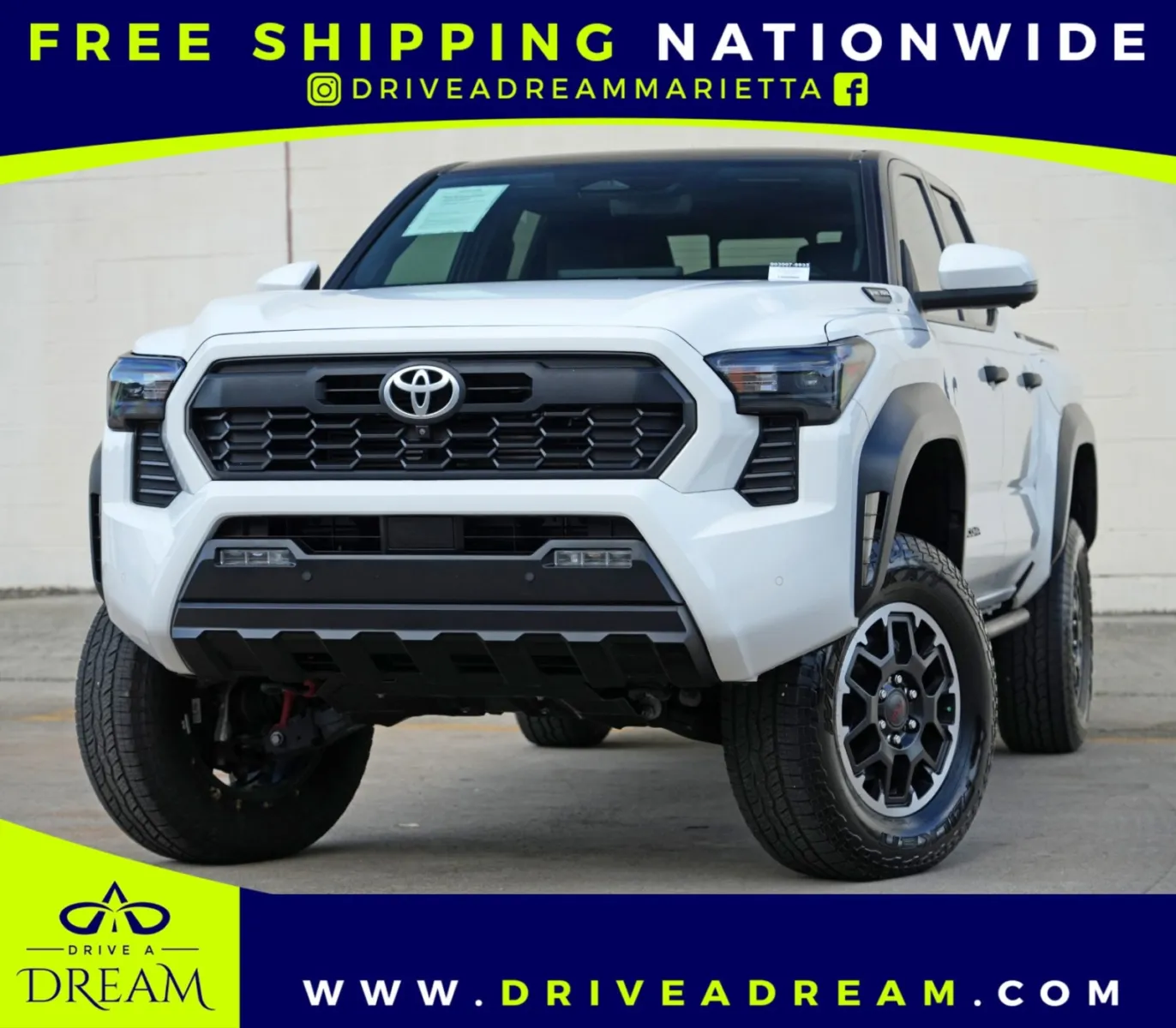 White 2024 Toyota Tacoma TRD Off Road Hybrid w/ Premium Package for sale in Marietta, GA