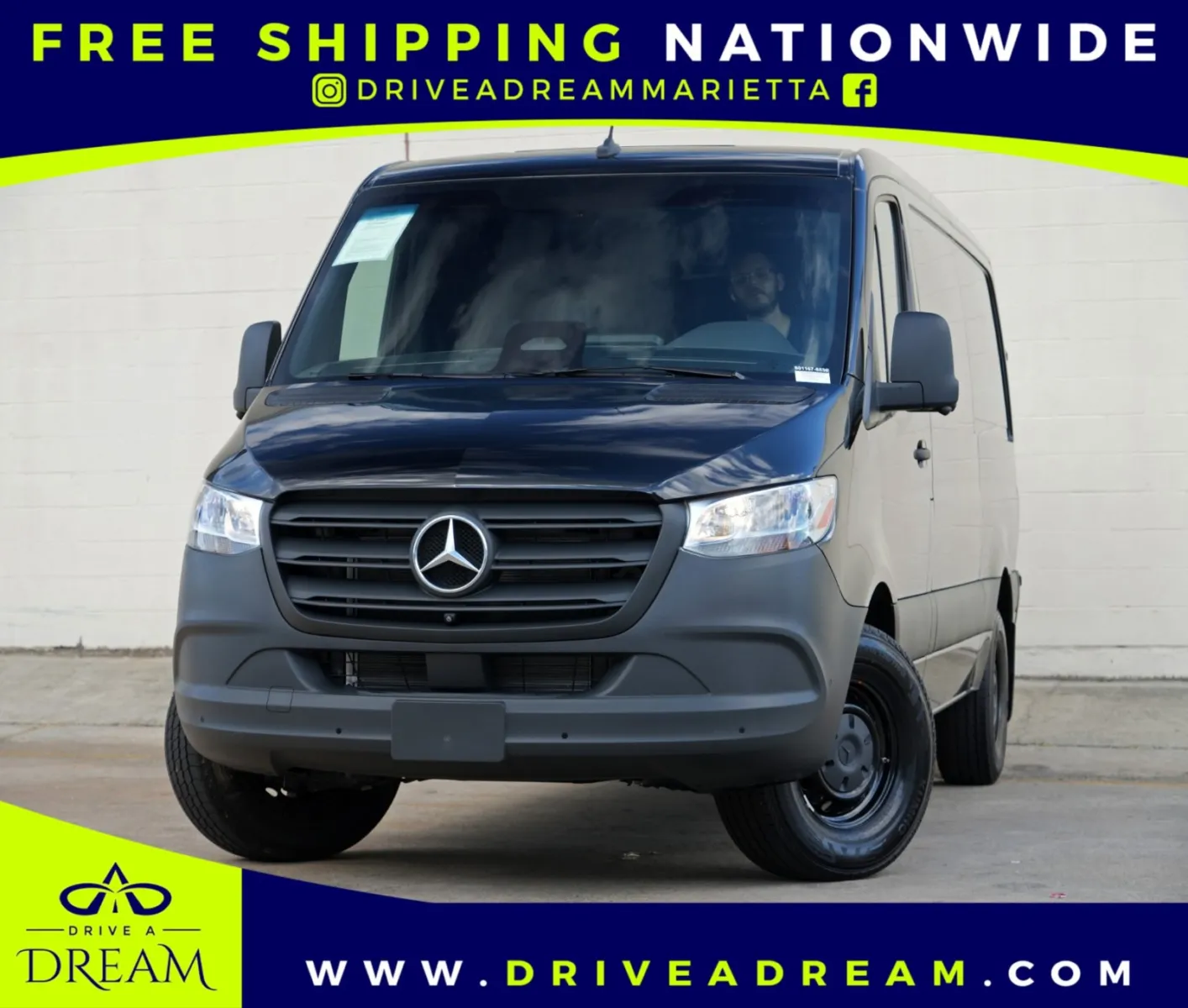 Black 2026 Mercedes-Benz Sprinter Van w/ Driver & Convenience Packages for sale in Marietta, GA