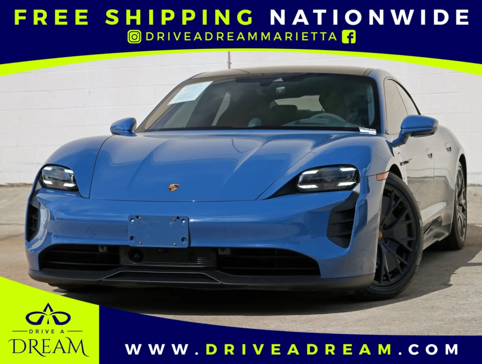 Blue 2023 Porsche Taycan GTS w/ Premium & Tech Packages for sale in Marietta, GA